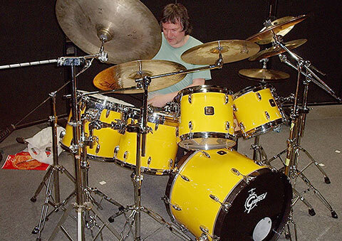 Das gelbe Drumset von Klaus