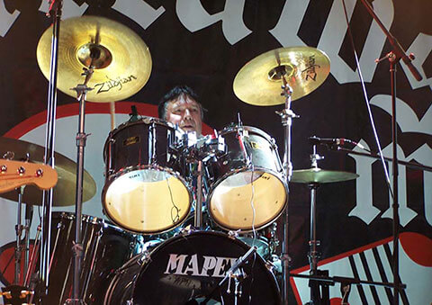 Der Drummer von Authority, Live-Foto